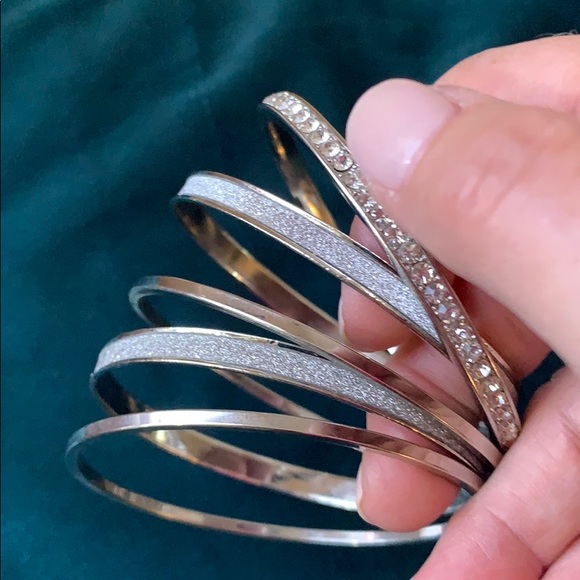 Torrid Silver & Rose Gold Tone Bangles NWOT - Picture 6 of 6